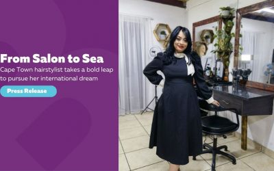 Press Release: Cape Town Hairstylist Closes 10-Year Salon to Chase International Dream at Sea