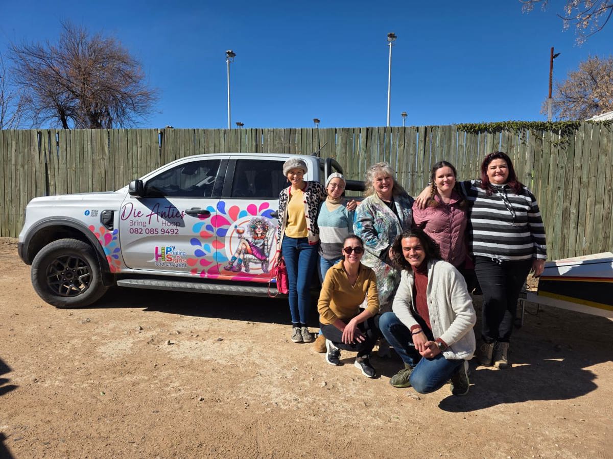 Women gathered during a Die Anties Bring Hope creative workshop in a rural town.