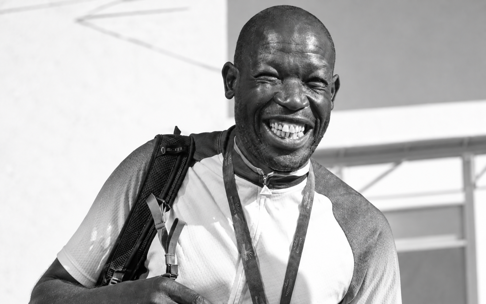 generosity-image-only Black-and-white portrait of a smiling man